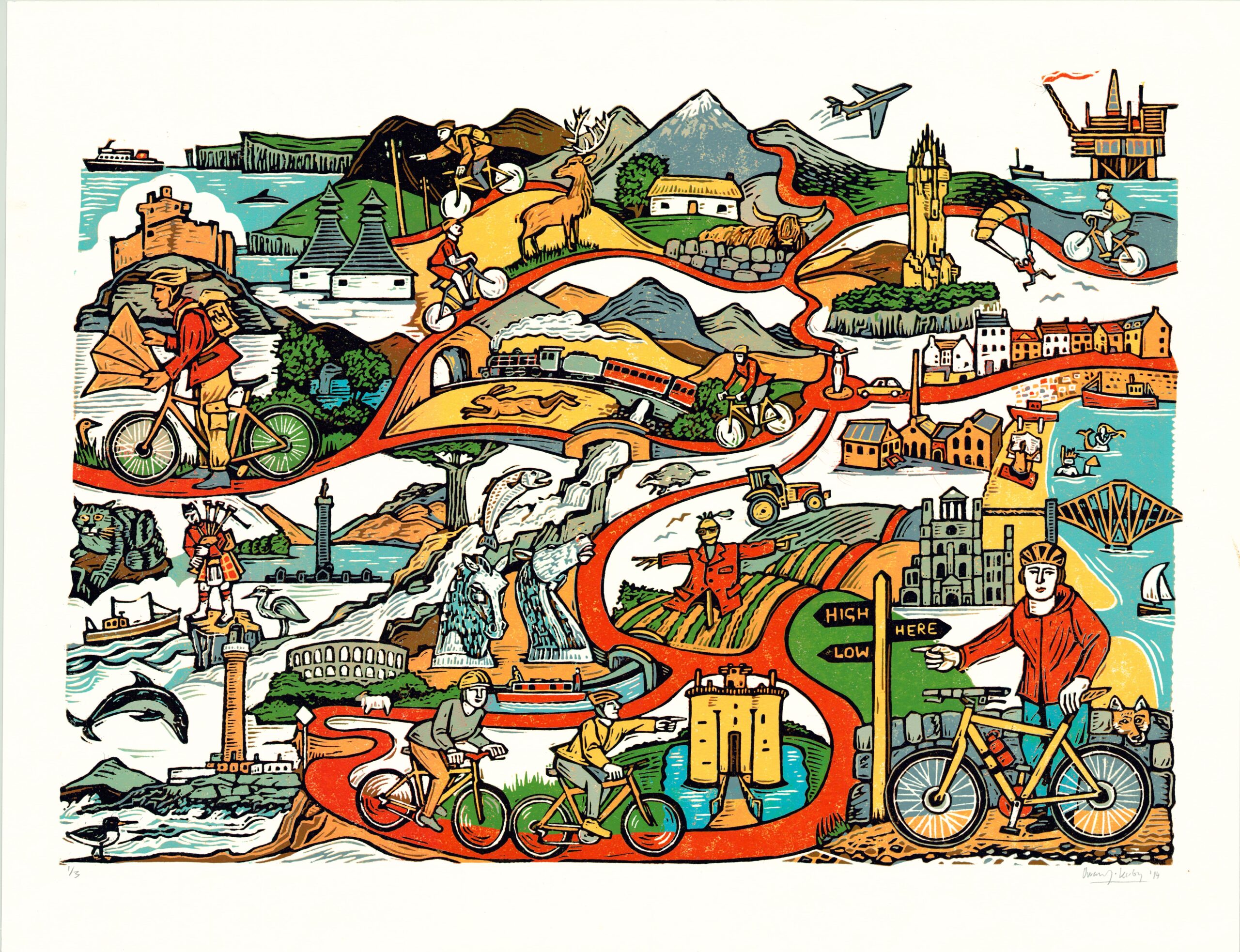 scotland bike tours Owain drawing scotland bike tours Owain drawing